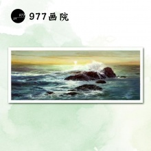 977画院 油画 海景 80X200cm